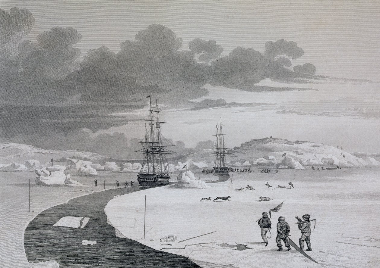 1821年10月，由威廉·埃德瓦（William Edwar）在1821年至22-23年间，从大西洋到太平洋发现西北通道的第二次航行期刊，进入冬季岛屿 作者 乔治·弗朗西斯·里昂上尉