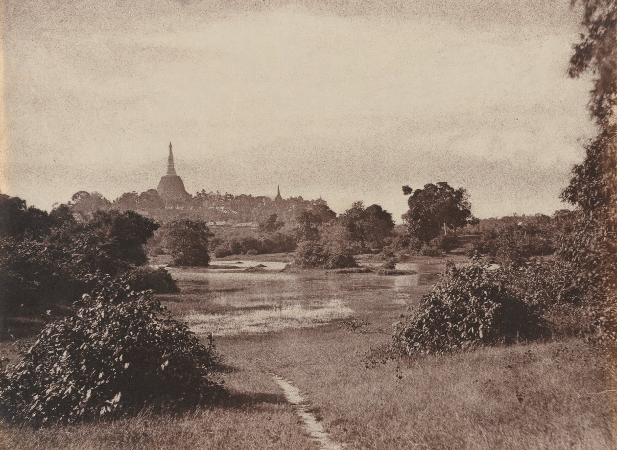 仰光《湖边风景》，1855年。 作者 林奈·特里普船长