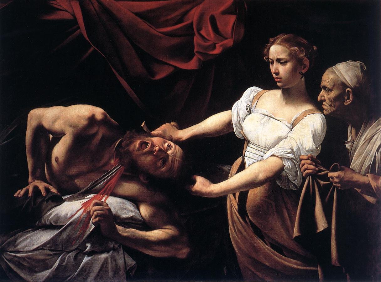 Judith Beheading HolofernesnFrancais：Judith斩首Holophernen 作者 米开朗基罗·梅里西·卡拉瓦乔