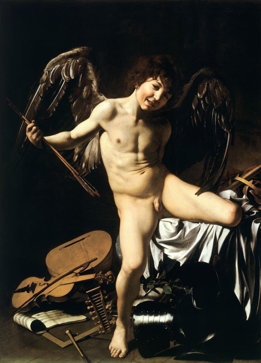 德语： Amor als Sieger Amor Vincit Omnia 作者 卡拉瓦乔