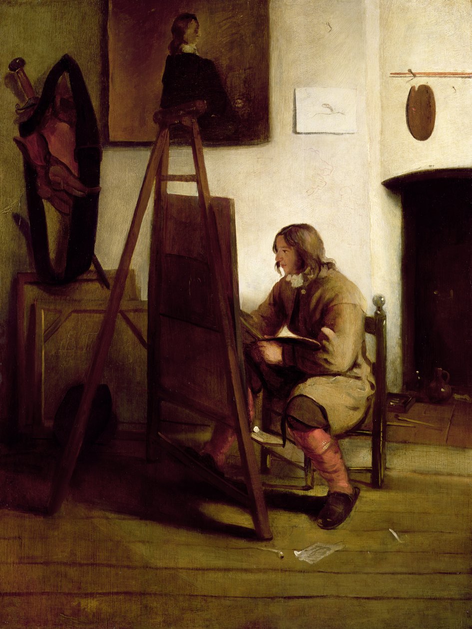 一个艺术家在他的工作室 作者 卡雷尔·法布里修斯（Carel Fabritius）