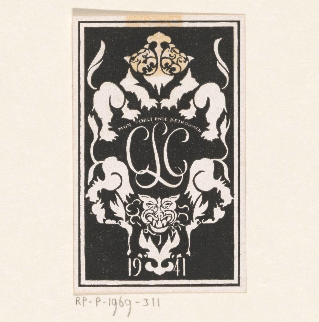 Ex libris van Carel Lion Cachet 作者 Carel Adolph 狮子纪念章