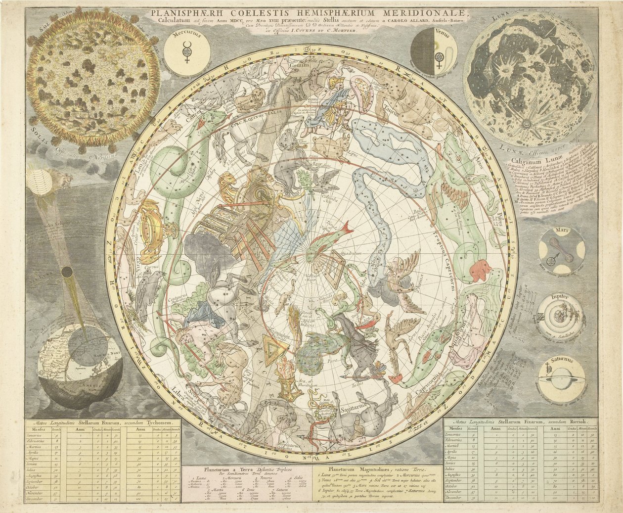 南天星图 Plamisphaerii coelestis Hemisphaerium meridionale（物体上的标题） 作者 卡雷尔·阿拉德