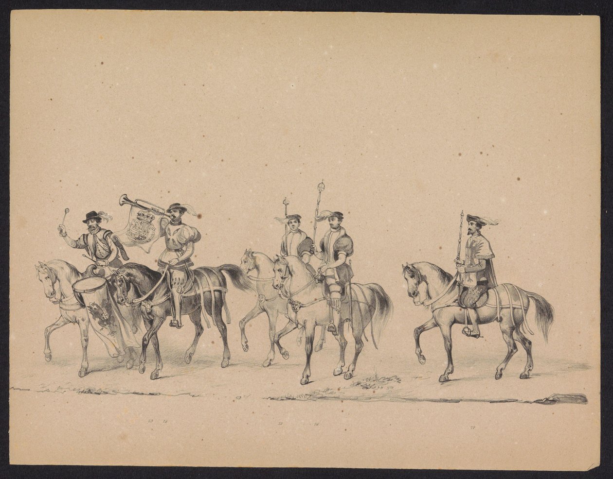 乌特勒支学生的化妆舞会，1846 年（插图 13）
1846 年 6 月 17 日，乌特勒支学生殿下举行的化装舞会的插图，表现的是 1549 年 10 月 3 日西班牙王子菲利浦二世在乌特勒支的巡游。 作者 卡雷尔·克里斯蒂安·安东尼·拉斯特