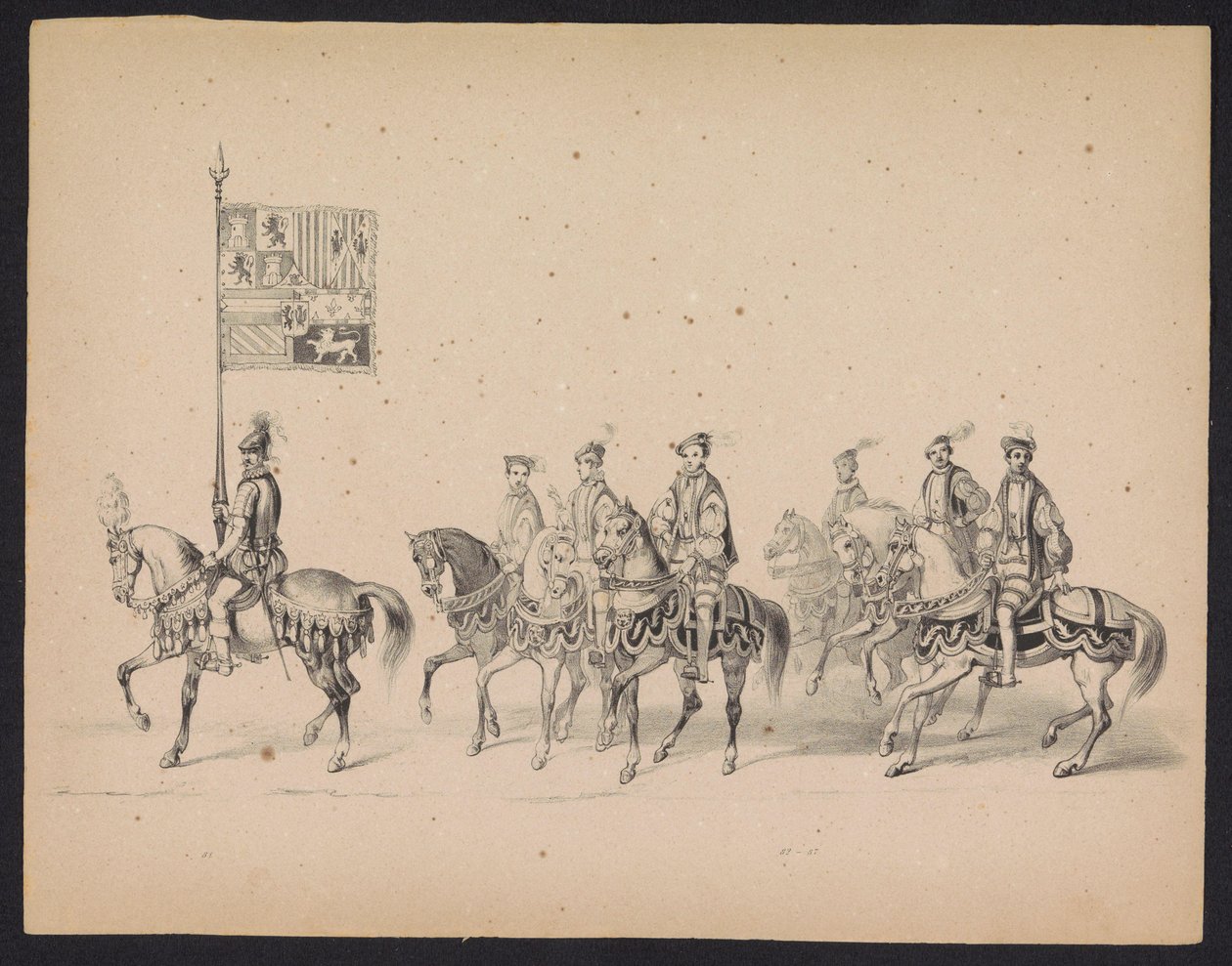 乌特勒支学生的化妆舞会，1846 年（插图 15）
1846 年 6 月 17 日，乌特勒支学生殿下举行的化装舞会的插图，表现了 1549 年 10 月 3 日西班牙王子菲利浦二世在乌特勒支的巡游。 作者 卡雷尔·克里斯蒂安·安东尼·拉斯特