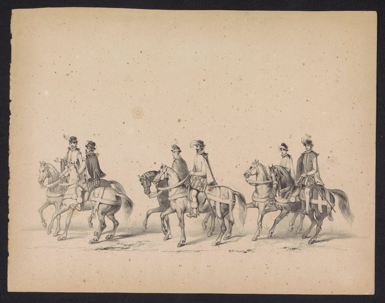 乌特勒支学生的化妆舞会，1846 年（图版 5）
1846 年 6 月 17 日，乌特勒支学生殿下举行的化装舞会的插图，表现的是 1549 年 10 月 3 日西班牙王子菲利浦二世在乌特勒支的巡游。 作者 卡雷尔·克里斯蒂安·安东尼·拉斯特