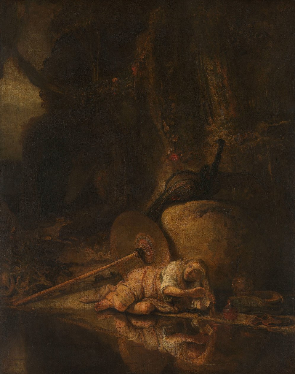赫拉在众神与巨人之战中藏身 作者 Carel Fabritius（复制后）