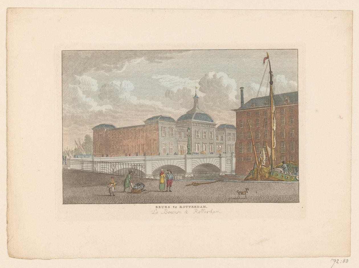 鹿特丹证券交易所景观 鹿特丹博览会 / La Bourse à Rotterdam（物品上的标题） 作者 卡雷尔·弗雷德里克·本多普 (I)