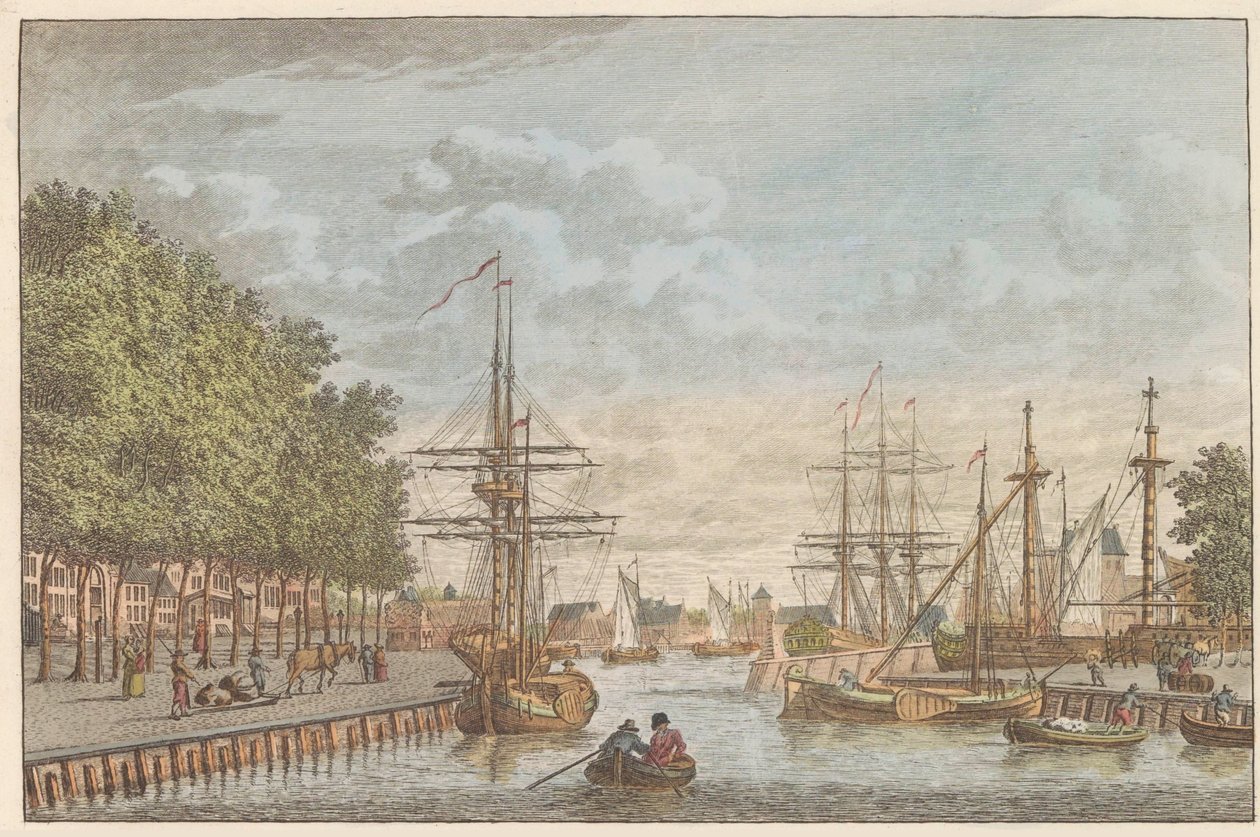 米德尔堡港，约 1790 年
De Haven van Middelburg / Le port de Middelburg（物品上的标题） 作者 卡雷尔·弗雷德里克·本多普 (I)