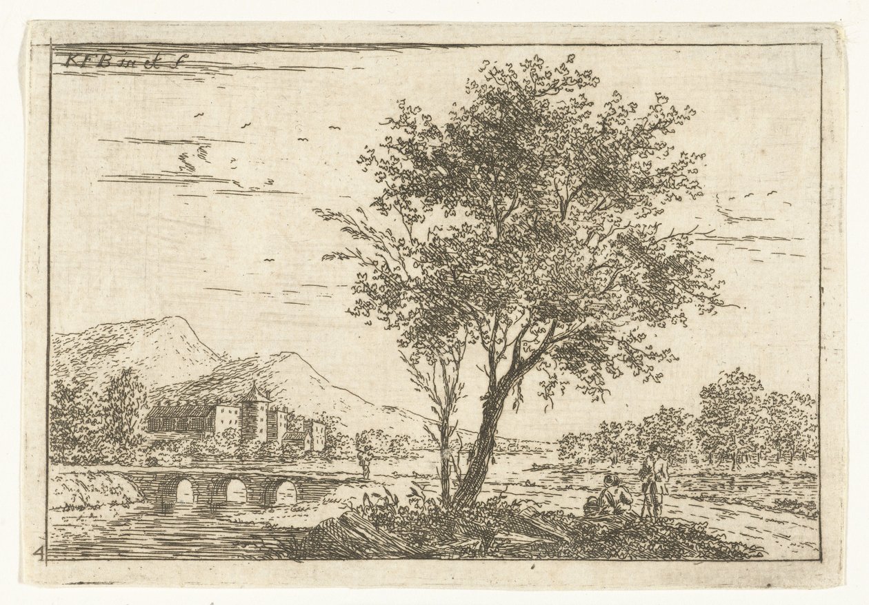 丘陵景观与河畔城堡
风景（系列名称） 作者 卡雷尔·弗雷德里克·本多普 (I)