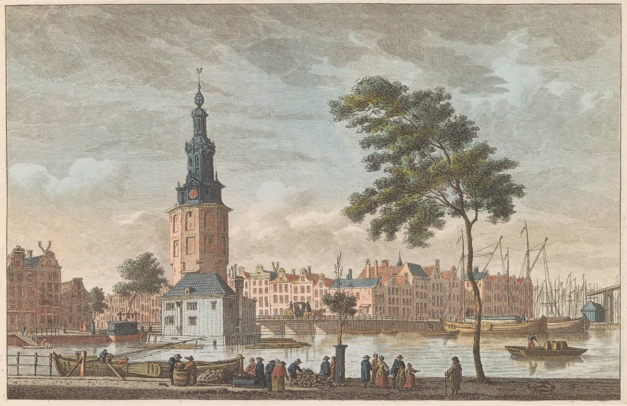 阿姆斯特丹的 Mont Alban 塔，约 1790 年
De Mont-Albaans Toren te Amsterdam / Tour du Mont Alban à Amsterdam（物品上的标题） 作者 卡雷尔·弗雷德里克·本多普 (I)