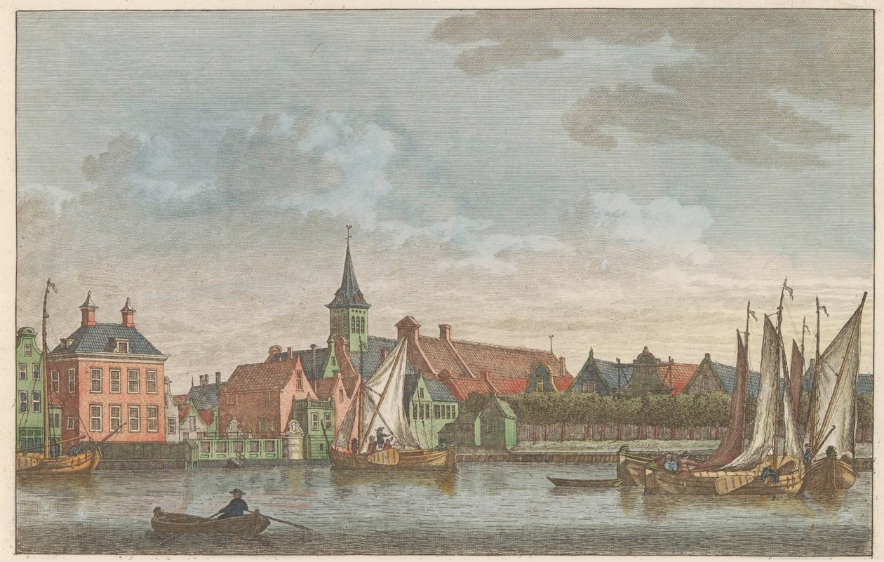 扎安达姆东侧，约 1790 年
Kerk te Oost-Zaandam / Eglise à Oost-zaandam（物品上的标题） 作者 卡雷尔·弗雷德里克·本多普 (I)