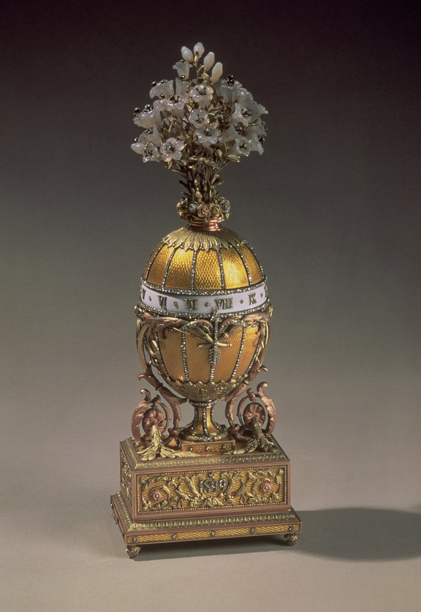 1899年花瓶形式的复活节彩蛋（金属和珐琅） 作者 卡尔·法贝热