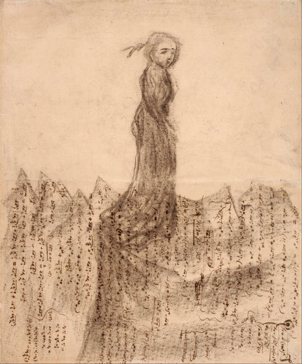 无题（数学手稿山区的女人） 作者 卡尔·弗雷德里克·希尔