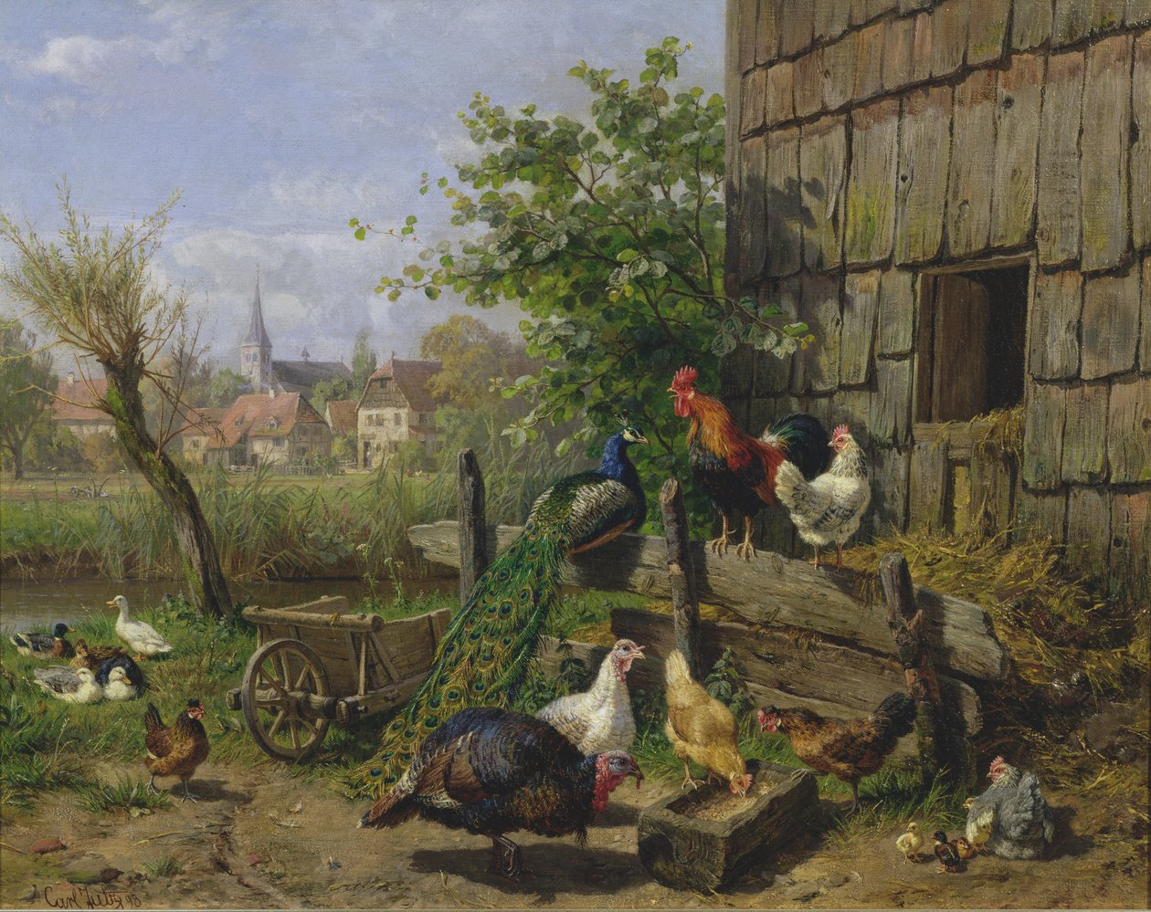 The Farmyard，1898 作者 卡尔·朱兹