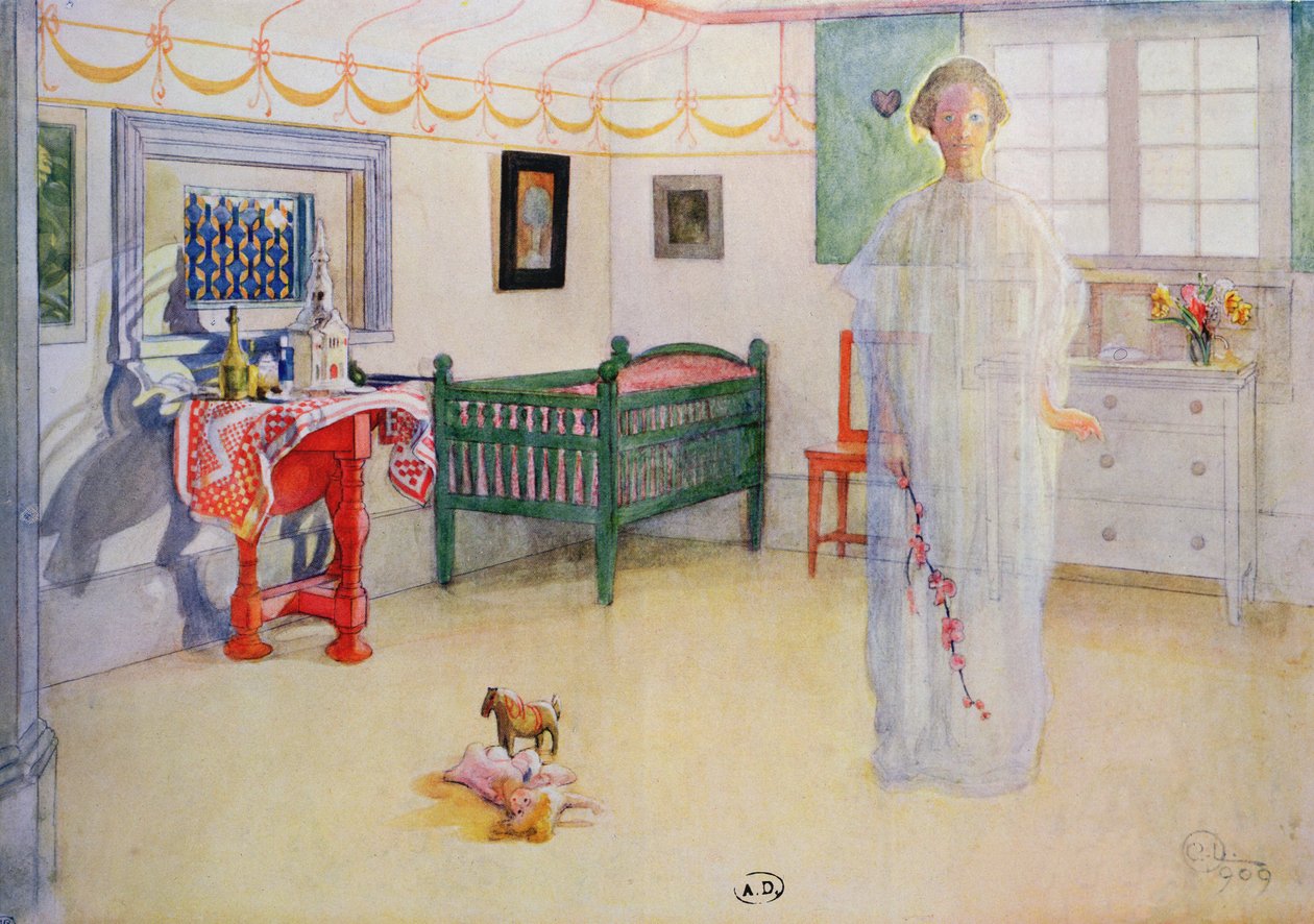 鬼魂或天使的插图，来自&39;En Plein Soleil&39;，1910年 作者 卡尔·拉森
