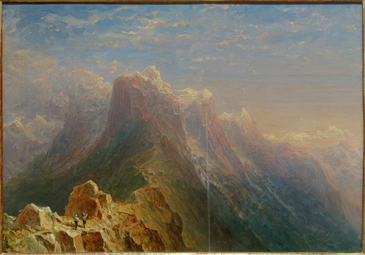 C.Morgenstern，高山风景（Gemmi Pass（？）） 作者 卡尔·摩根斯坦