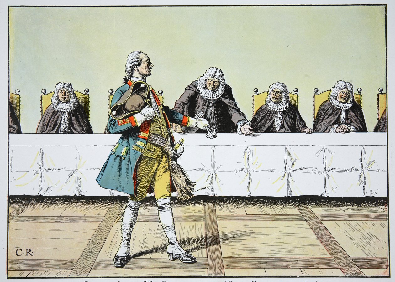 外交的Burgermeister，1740年12月底 作者 卡尔·劳士林