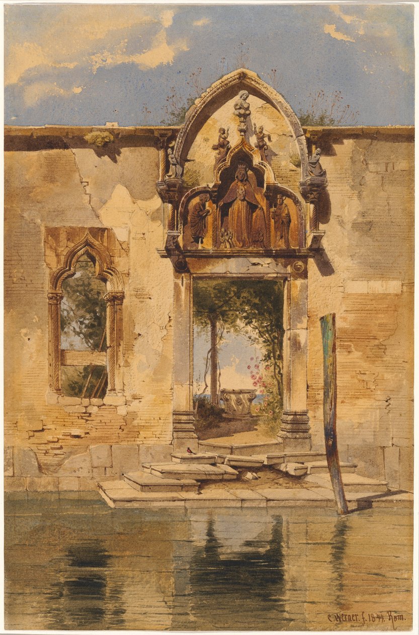 从运河到Madonna della Misericordia的门户 作者 卡尔·弗里德里希·海因里希·维尔纳