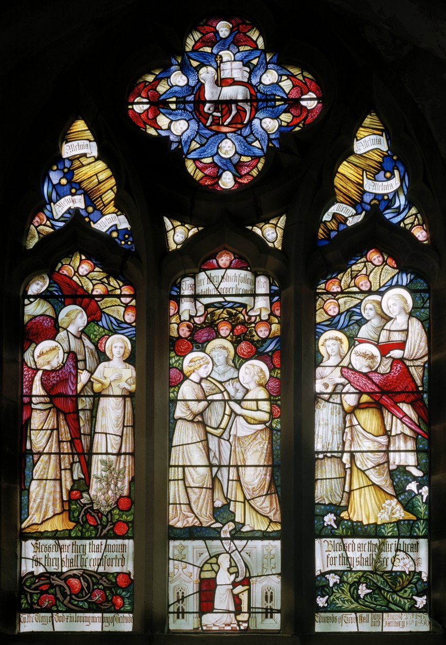 Llantysilio，St Tysilio，Shrigley＆Hunt（1873-1982），Carl Almquist，Angelic Chorus，1890 作者 卡尔·阿尔姆奎斯特