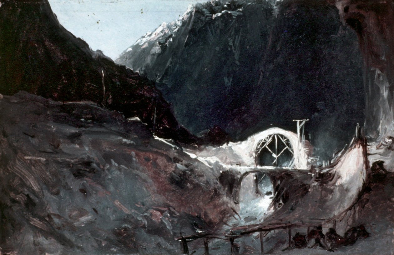 德语：Bau der Teufelsbrücke 建造魔鬼桥 作者 卡尔布莱臣