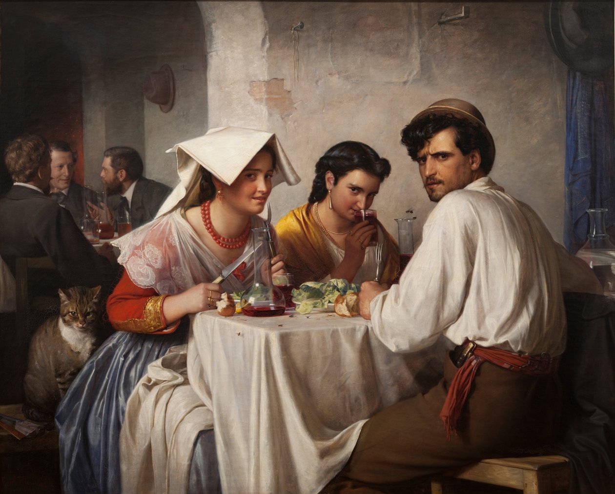 丹麦语  Fra et romersk osteria In a Roman Osteria（罗马小餐馆 作者 卡尔·布洛赫