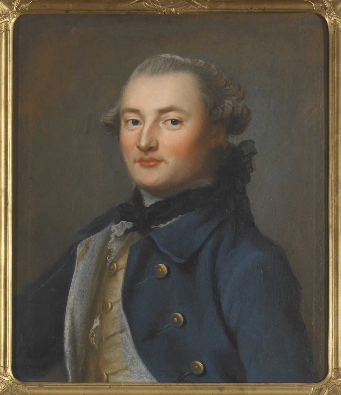 Count Georg Magnus Sprengtporten, homme politique suedois, finlandais et russe - 乔治·马格努斯·斯普伦特波滕伯爵 (1740-1819) 的肖像，卡尔·弗雷德里希·布兰德 (1705-1779) 创作。 布面油画，十八世纪下半叶。尺寸：60x50 厘米。 民族音乐 作者 卡尔·弗雷德里克·布兰德