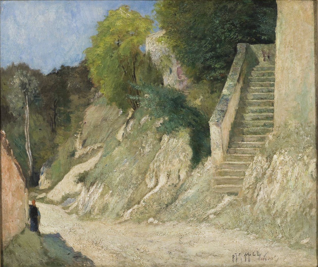 1876年在Montigny-sur-Loing的陡峭上升 作者 卡尔·弗雷德里克·希尔