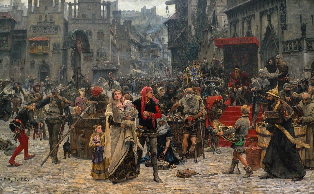 Valdemar IV Atterdag（c.1320-75）将维斯比控股给赎金 作者 卡尔·古斯塔夫·赫尔奎斯特