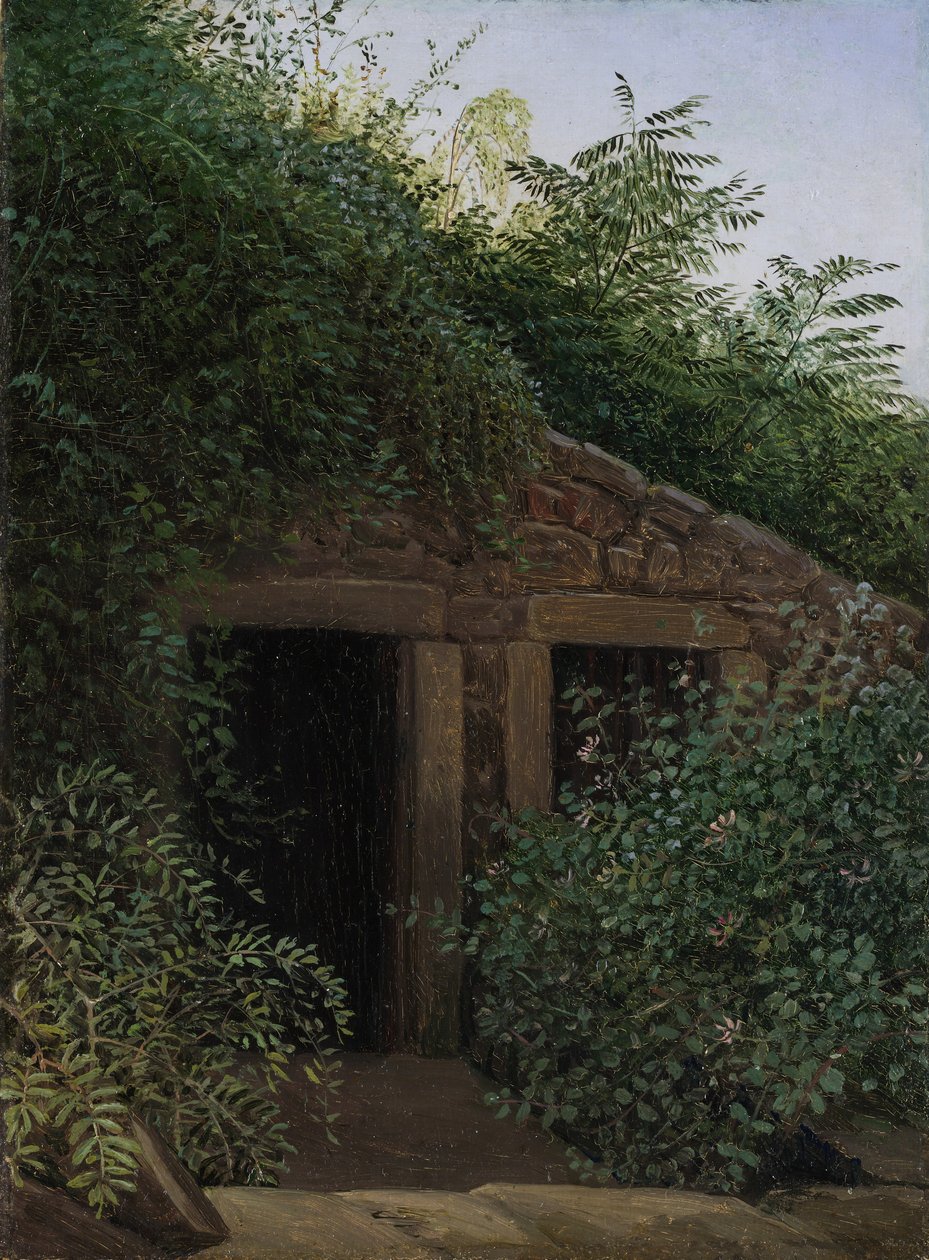 矿井长满，ca。 1824年。 作者 卡尔·古斯塔夫·卡鲁斯