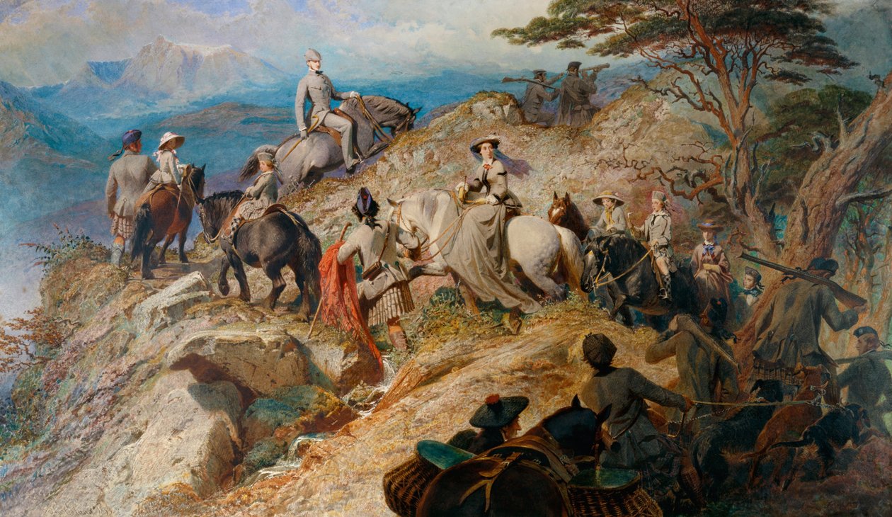 在高地的早晨。 1853年，洛赫纳加尔王室升迁 作者 卡尔·哈格