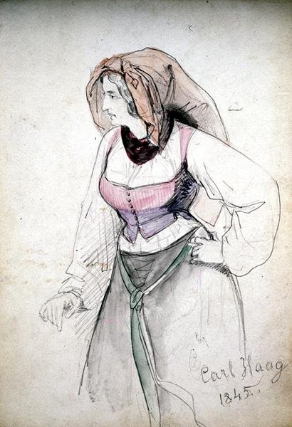 穿着意大利服装的女士研究 作者 卡尔·哈格