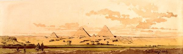 1859年吉萨金字塔（纸上写着） 作者 卡尔·哈格