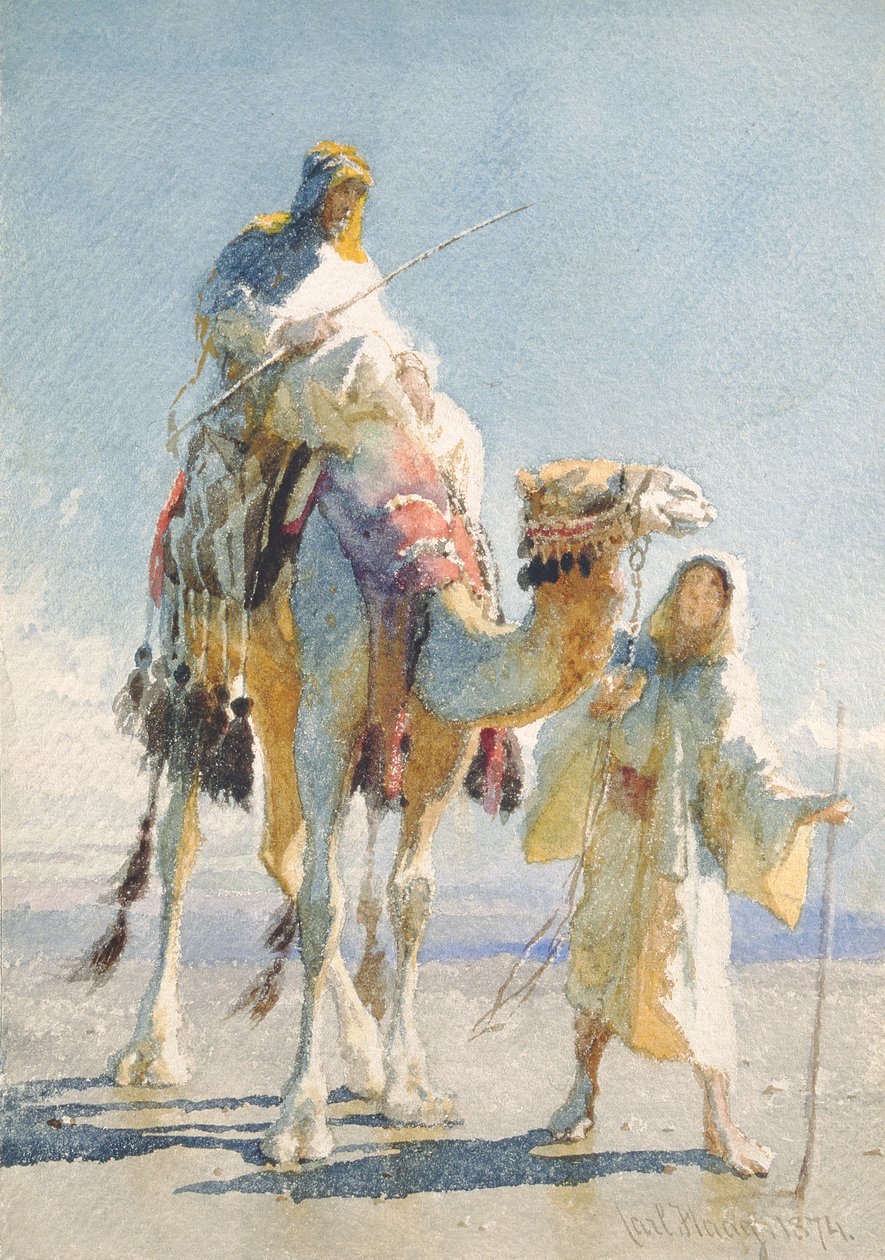 Shaik和他的指南，1874年 作者 卡尔·哈格