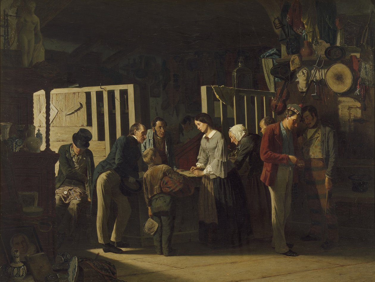 典当行II，1859年 作者 卡尔·亨德里克·安克