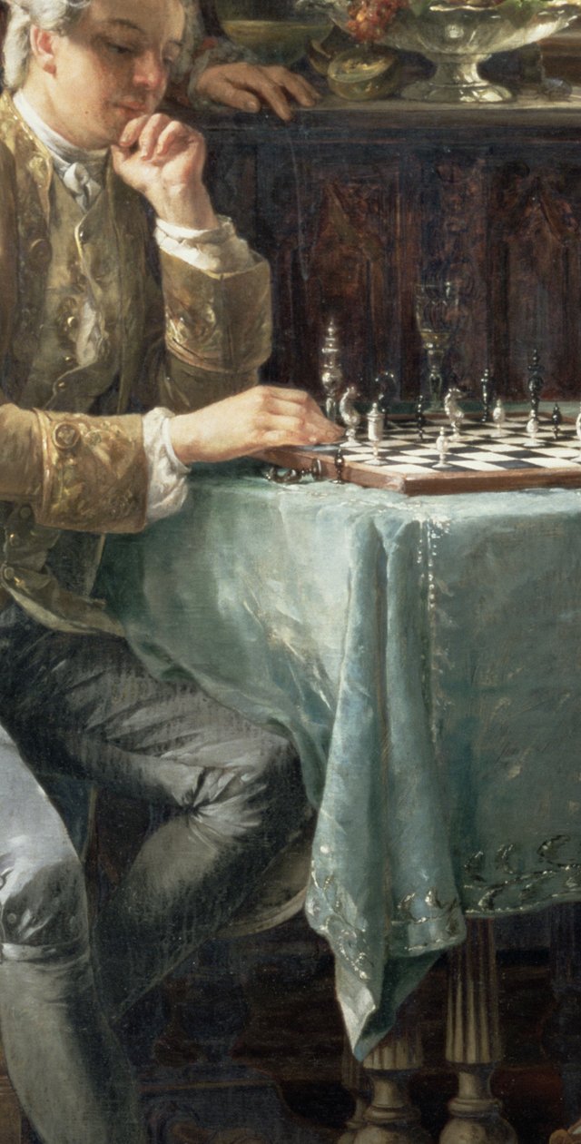 国际象棋选手，1887年 作者 卡尔·赫普弗
