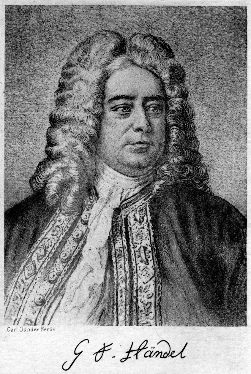 乔治·弗里德里希·汉德尔（George Frideric Handel）1685-1759年出生于德国，是英国作曲家，二十世纪。 作者 卡尔·詹德