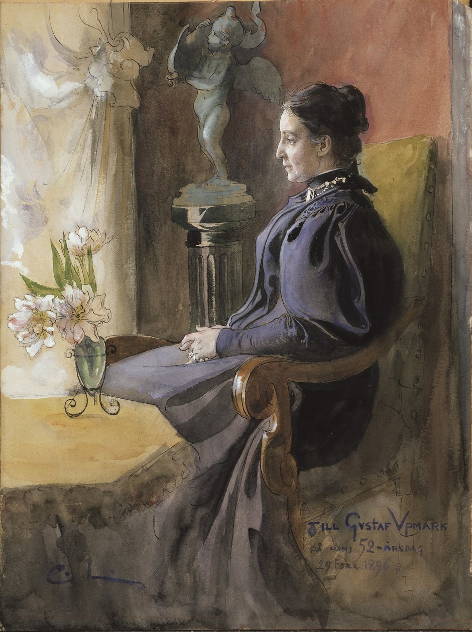 Eva Upmark，1896年（纸上写着） 作者 卡尔·拉森