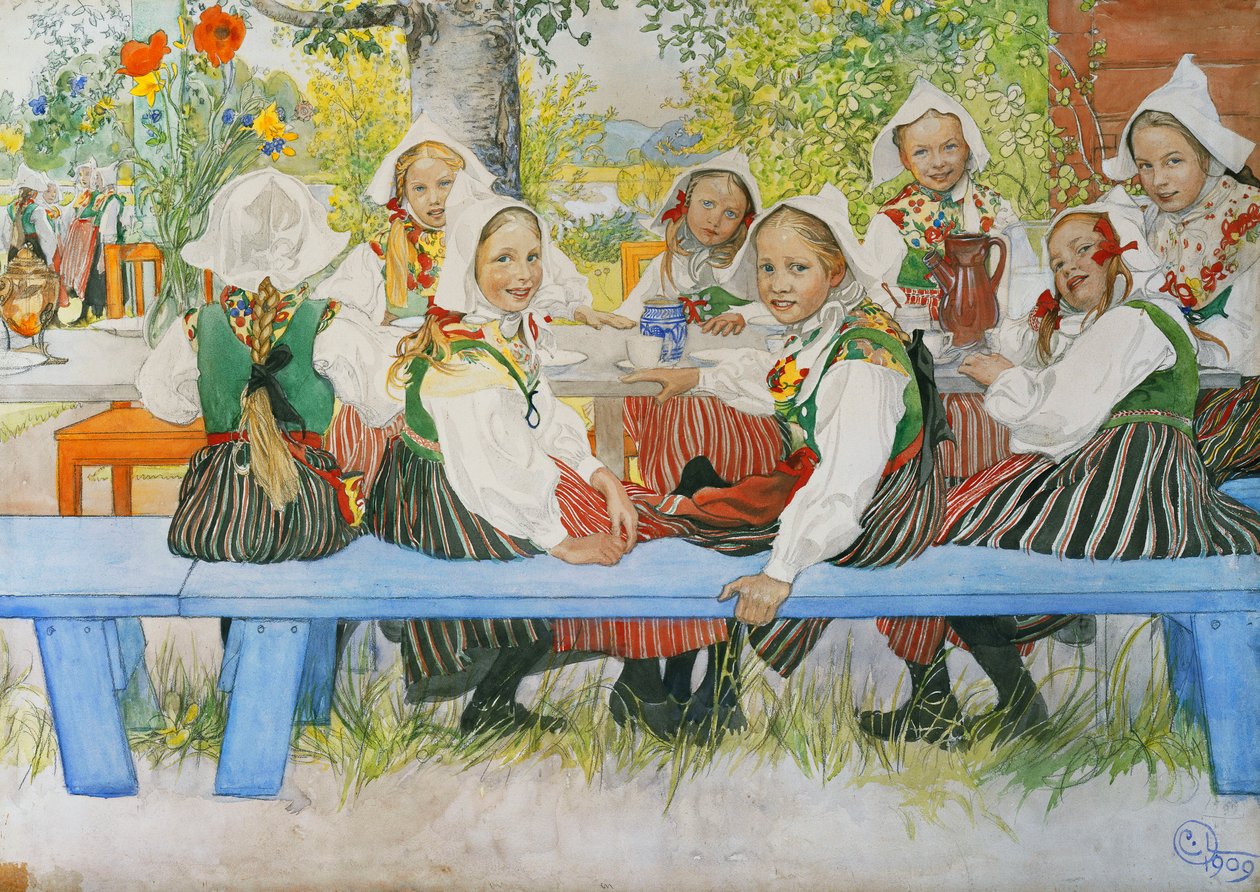 1909年克尔斯蒂（Kersti）诞辰 作者 卡尔·拉森
