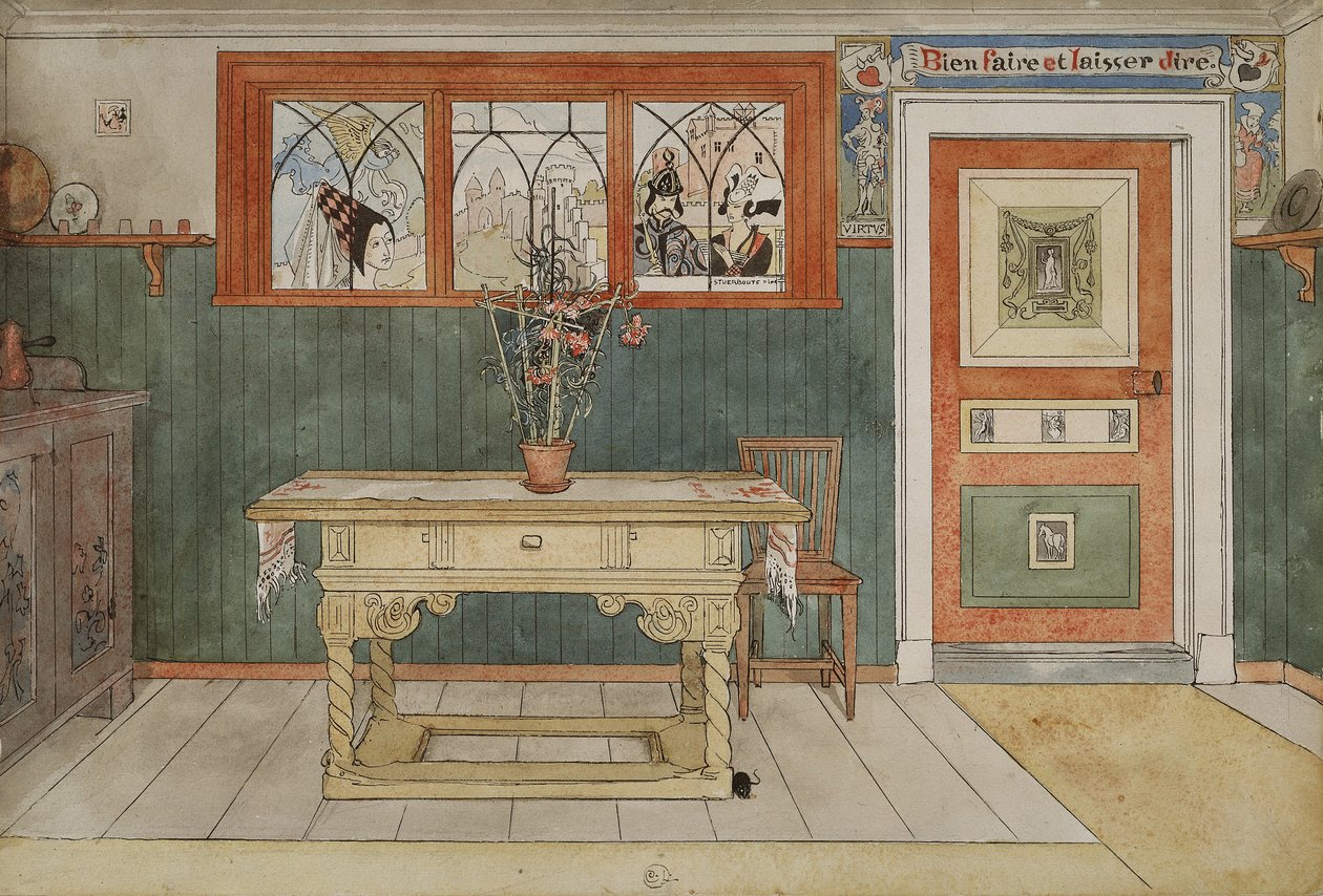 餐厅，来自A Home系列，c.1895（纸上写着） 作者 卡尔·拉森