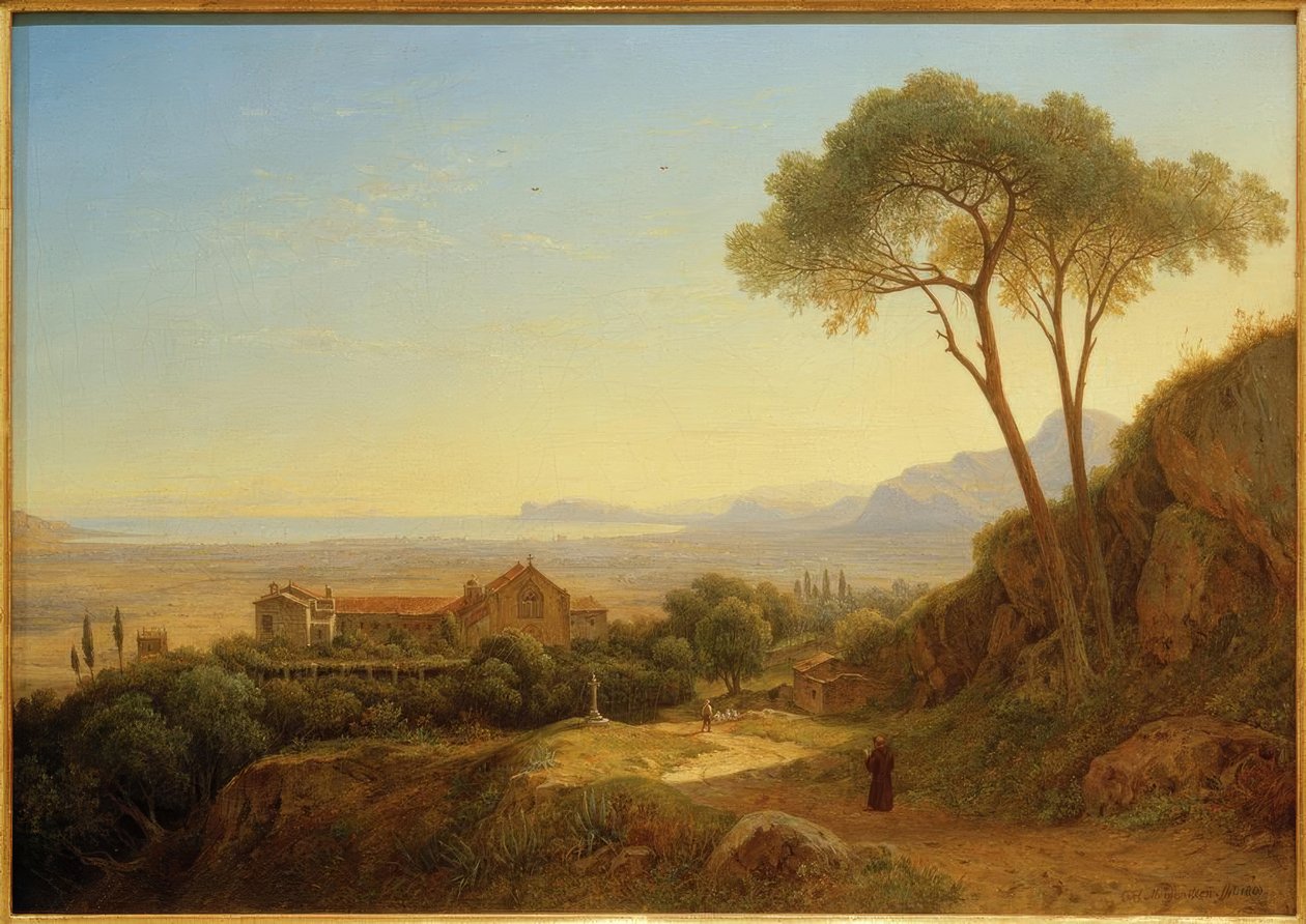 C.Morgenstern，Abendstimmung ... Capuchin修道院Baida ... 作者 卡尔·摩根斯坦