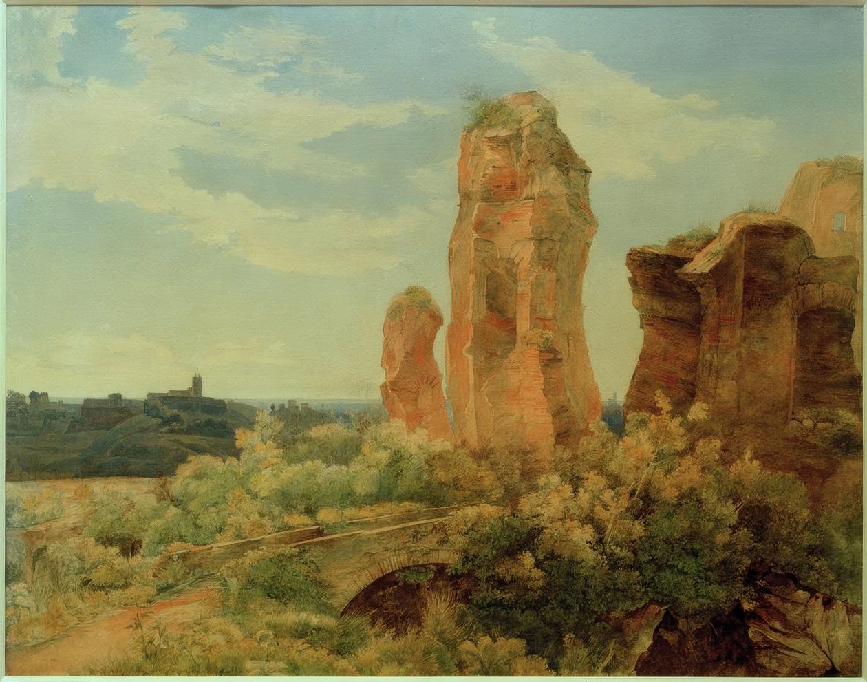 罗马，Aventine，Kaisergärten- Carl Morgenstern的建筑片段 作者 卡尔·摩根斯坦