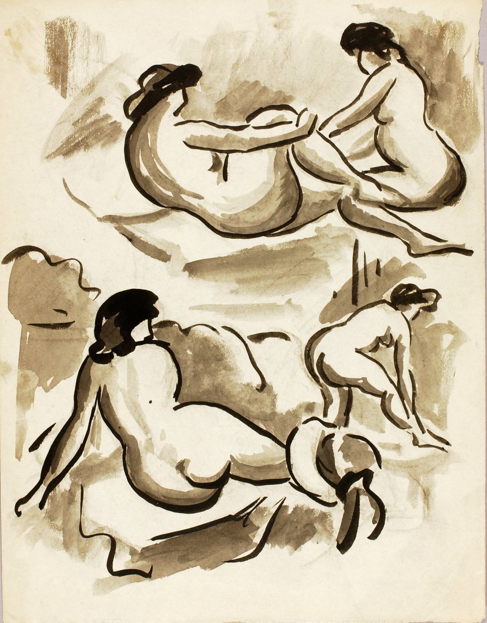 四幅女性裸体画 作者 卡尔·纽曼