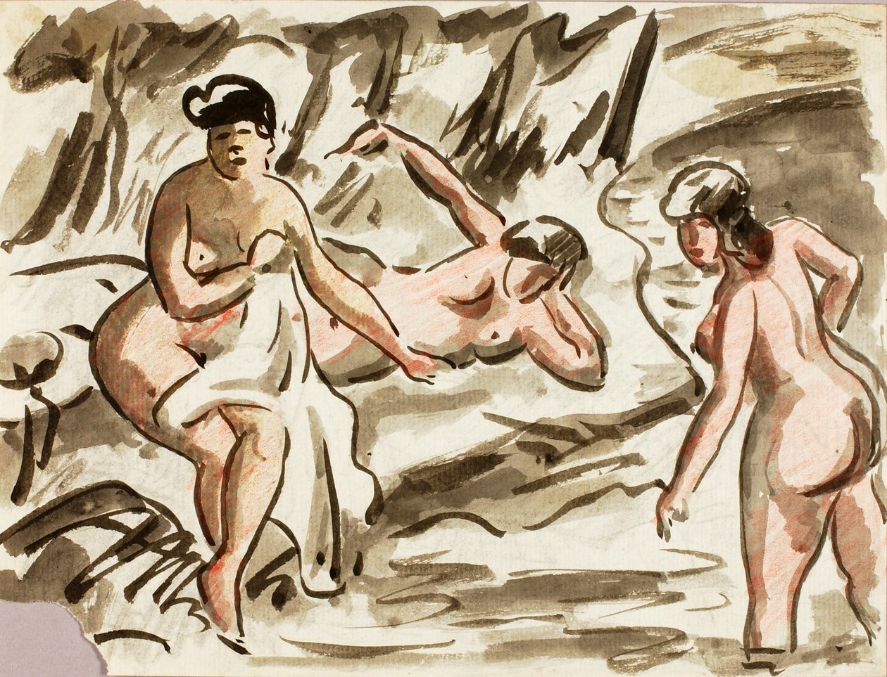 三幅女性裸体画 作者 卡尔·纽曼