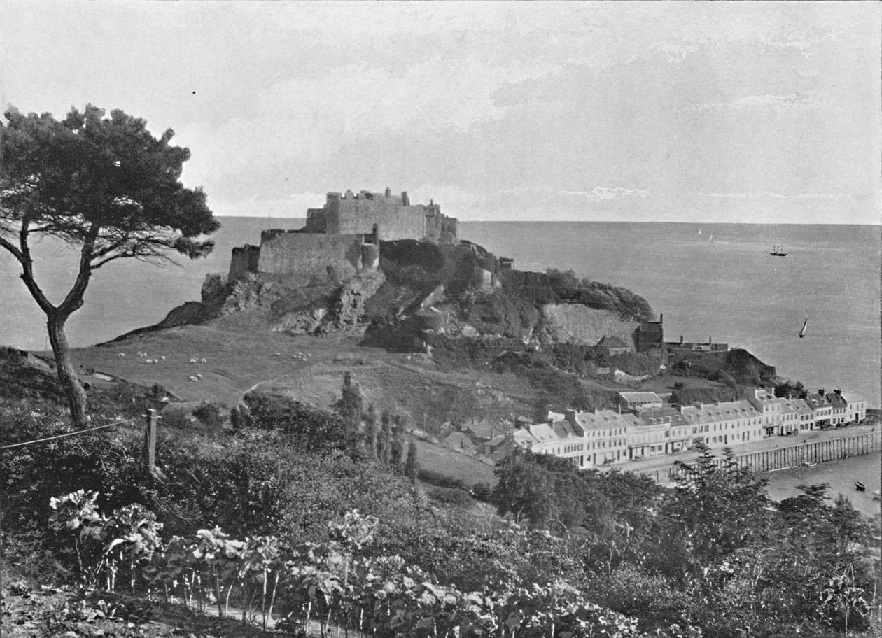 Mont Orgueil城堡，泽西岛，c1896 作者 卡尔·诺曼
