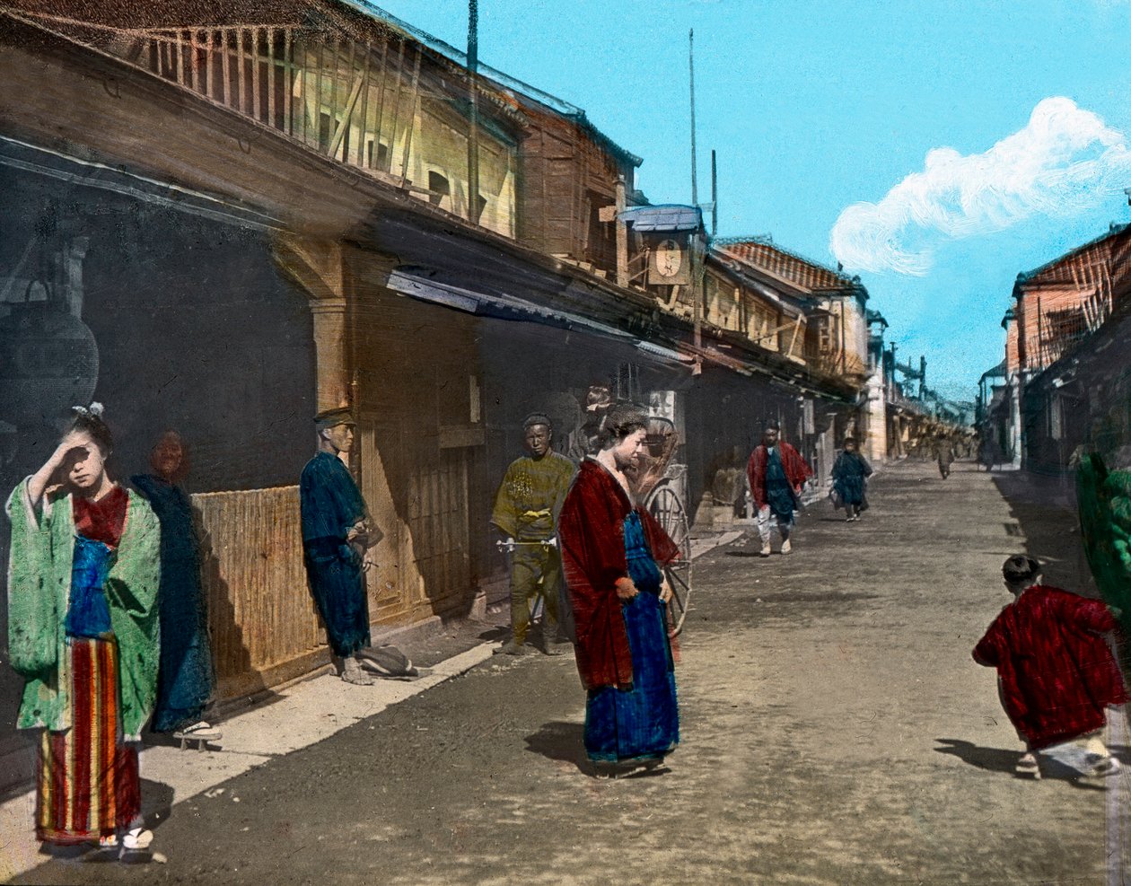 日本，本州岛，关东地区，东京街头生活，拍摄日期：约 1920 年。卡尔-西蒙档案 作者 卡尔·西蒙