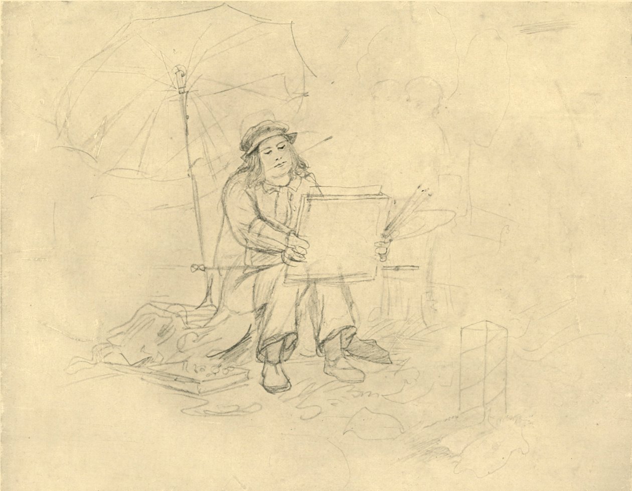 Der Landschaftsmaler II，19世纪中叶，c1924。 作者 卡尔·斯皮茨维格