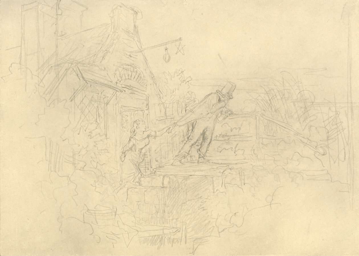 泽普勒（Der Zechpreller），19世纪中叶，c1924年。 作者 卡尔·斯皮茨维格