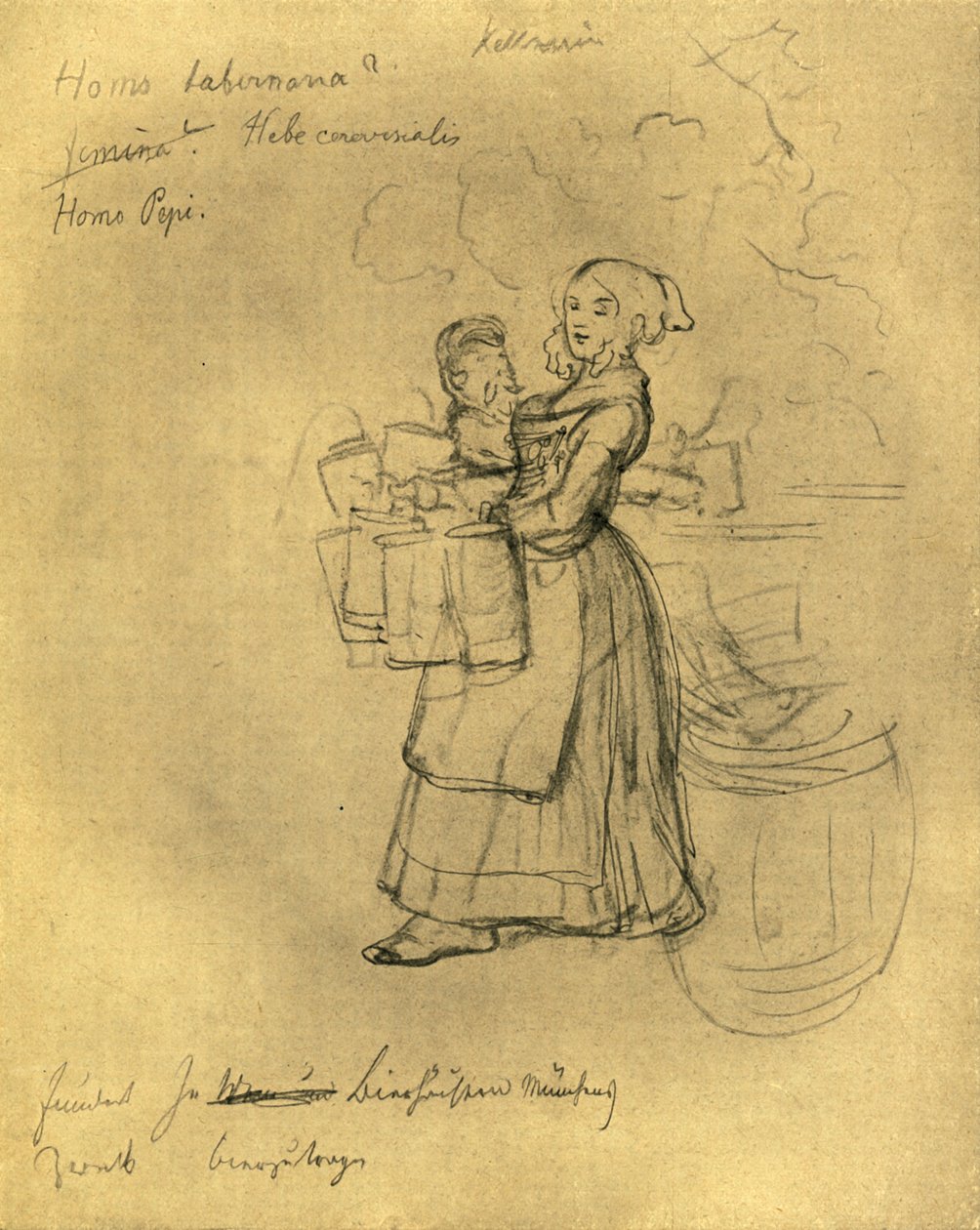 女服务员，十九世纪中叶，c1924。 作者 卡尔·斯皮茨维格