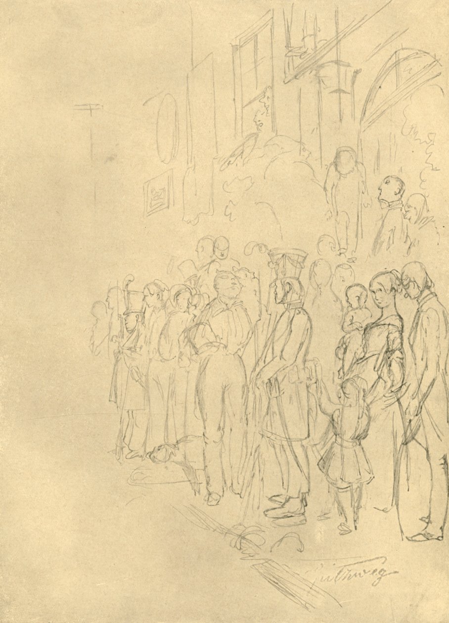 等待游行，19世纪中叶，1924年。 作者 卡尔·斯皮茨维格